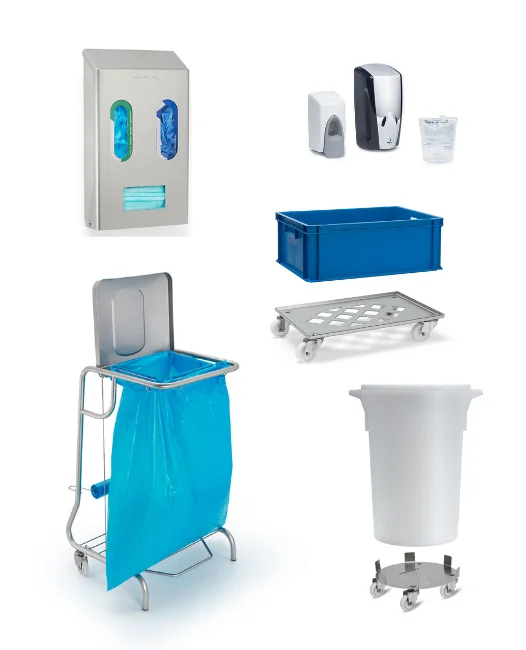 Dispenser e Contenitori per Rifiuti Monouso e Sapone